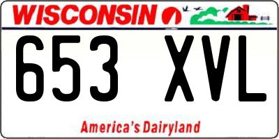 WI license plate 653XVL