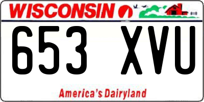 WI license plate 653XVU