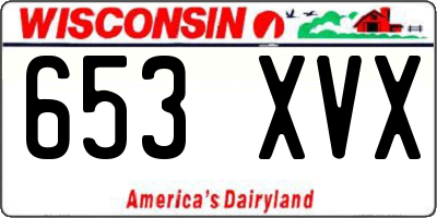 WI license plate 653XVX
