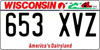 WI license plate 653XVZ