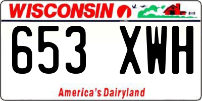 WI license plate 653XWH