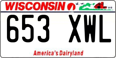 WI license plate 653XWL