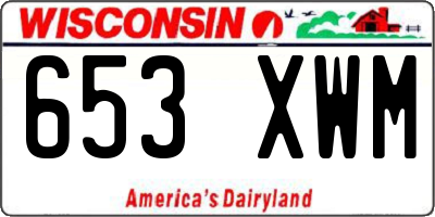 WI license plate 653XWM