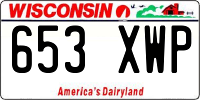 WI license plate 653XWP