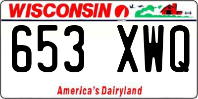 WI license plate 653XWQ