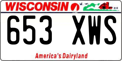 WI license plate 653XWS