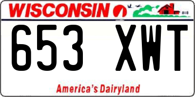 WI license plate 653XWT