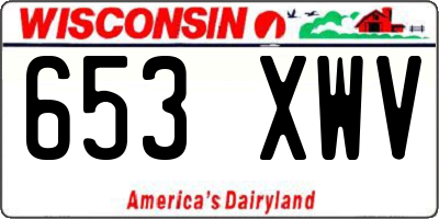 WI license plate 653XWV