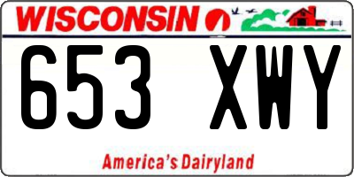 WI license plate 653XWY