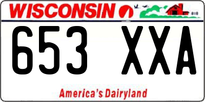 WI license plate 653XXA