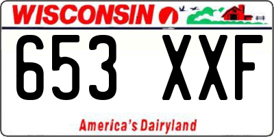WI license plate 653XXF