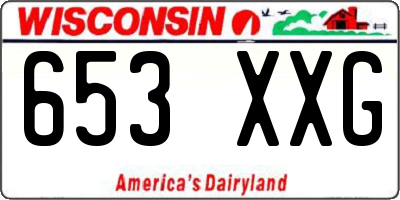 WI license plate 653XXG