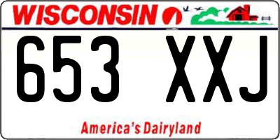 WI license plate 653XXJ