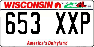 WI license plate 653XXP