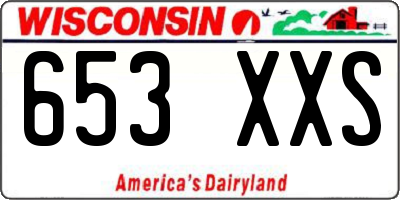 WI license plate 653XXS