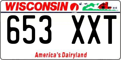 WI license plate 653XXT
