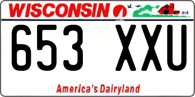 WI license plate 653XXU