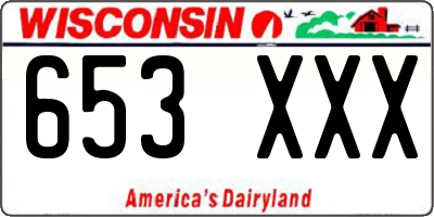 WI license plate 653XXX