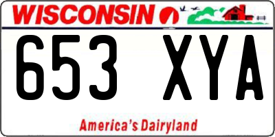 WI license plate 653XYA