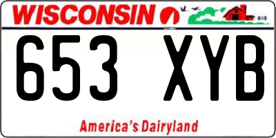 WI license plate 653XYB
