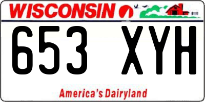 WI license plate 653XYH
