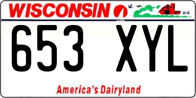 WI license plate 653XYL