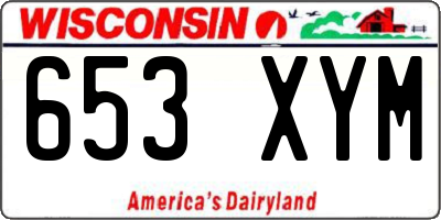 WI license plate 653XYM