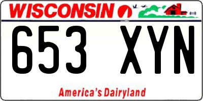 WI license plate 653XYN