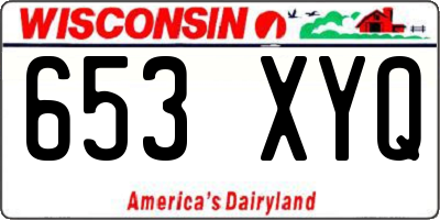 WI license plate 653XYQ