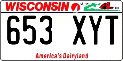 WI license plate 653XYT