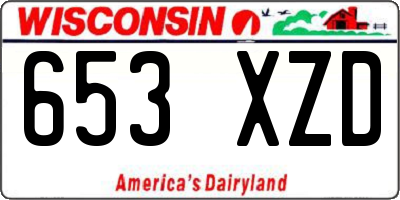WI license plate 653XZD