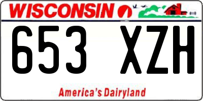 WI license plate 653XZH