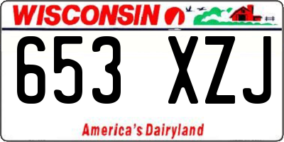 WI license plate 653XZJ