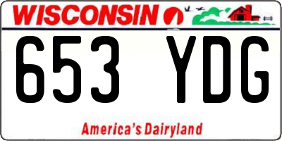 WI license plate 653YDG