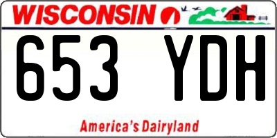 WI license plate 653YDH