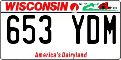 WI license plate 653YDM
