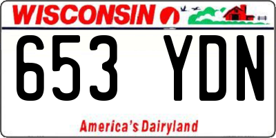 WI license plate 653YDN