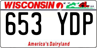 WI license plate 653YDP