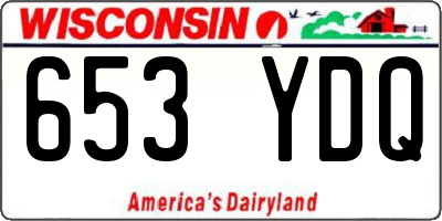 WI license plate 653YDQ