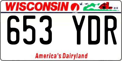 WI license plate 653YDR