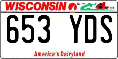 WI license plate 653YDS