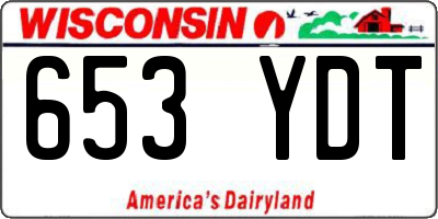 WI license plate 653YDT