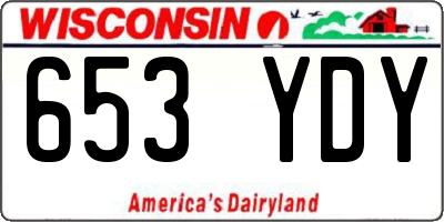 WI license plate 653YDY