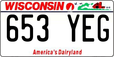 WI license plate 653YEG