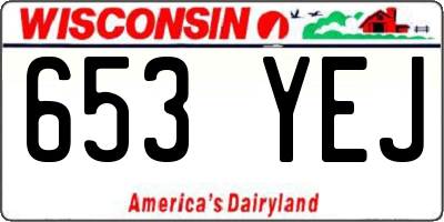 WI license plate 653YEJ