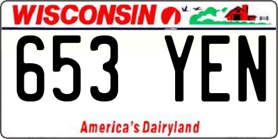 WI license plate 653YEN