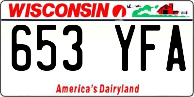 WI license plate 653YFA