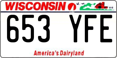 WI license plate 653YFE