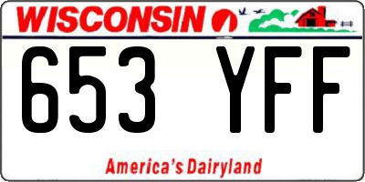 WI license plate 653YFF