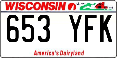WI license plate 653YFK